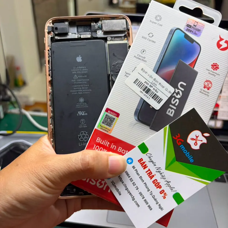 Thay pin iphone 8plus ch&iacute;nh ngạch gi&aacute; tốt lấy ngay tại Quảng Ng&atilde;i